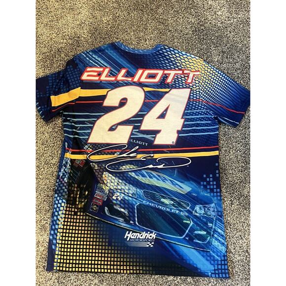 Hendrick Motorsports Team Chase Elliott 24 Large BLUE Graphic Sz Small NASCAR - Picture 2 of 3